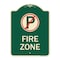 Signmission Fire Zone No Parking Symbol Heavy-Gauge Aluminum Architectural Sign, 24" x 18", G-1824-23972 A-DES-G-1824-23972 - alternate 1